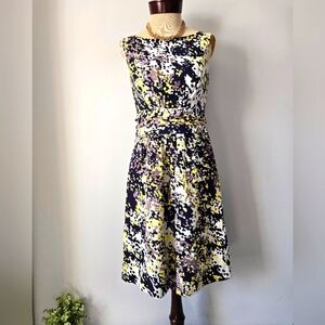 FENN WRIGHT MANSON Linen Abstract Print Sleeveless Dress. Size 6